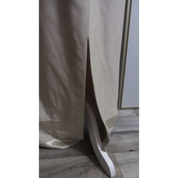 Watters and Watters 8 Beige Maxi Bridesmaid Mother of the Bride Dress - Picture 5 of 7